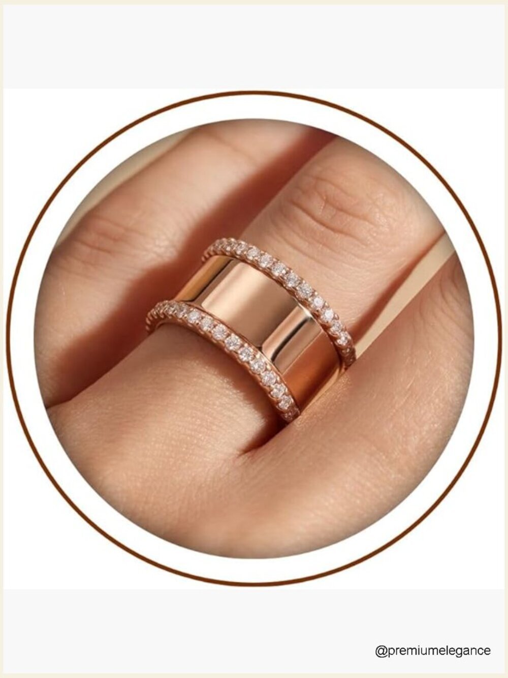 Stackable Oura Ring Companion Bands 18K Gold CZ Cubic Zirconia 3-Pack